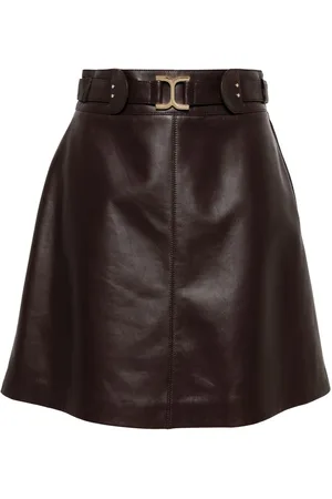 Chloé Minigonna con cintura in pelle