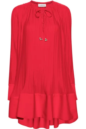 Lanvin Abito corto con effetto plissettato
