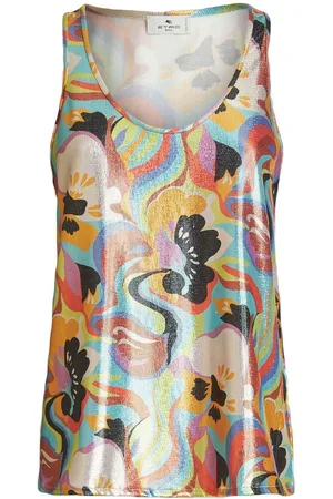 Etro Top smanicato con scollo olimpionico