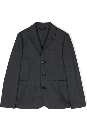 Emporio Armani Blazer monopetto con placca logo