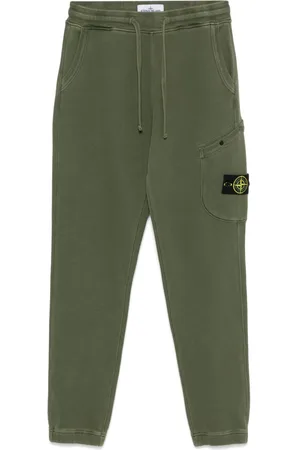 Stone Island Pantaloni sportivi con applicazione Compass