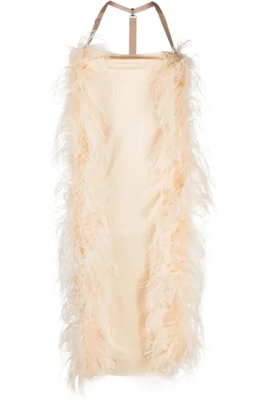 Sportmax Abito Ussita midi con piume