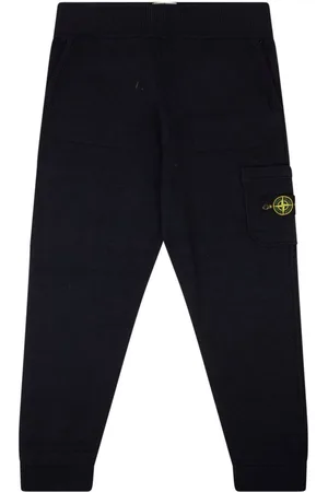 Stone Island Pantaloni sportivi con applicazione Compass