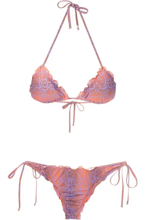 AMIR SLAMA Bikini a triangolo con stampa