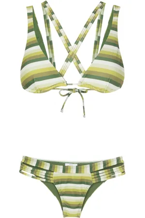 AMIR SLAMA Bikini a triangolo a righe