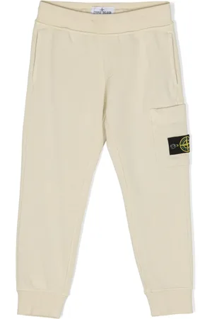 Stone Island Pantaloni sportivi con applicazione Compass