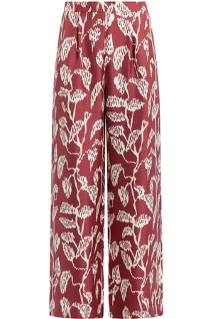 ASCENO Pantaloni svasati a fiori