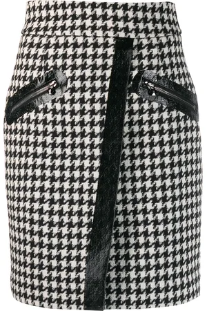 Philipp Plein Gonna con motivo pied-de-poule
