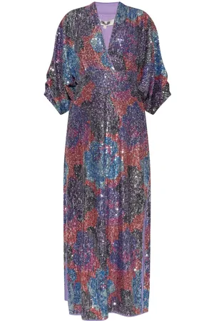 Diane von Furstenberg Abito Jessel midi con paillettes