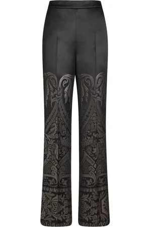 Etro Pantaloni a palazzo con effetto Jacquard