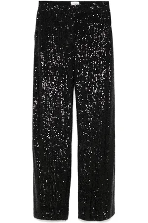 Claudie Pierlot Pantaloni dritti con paillettes