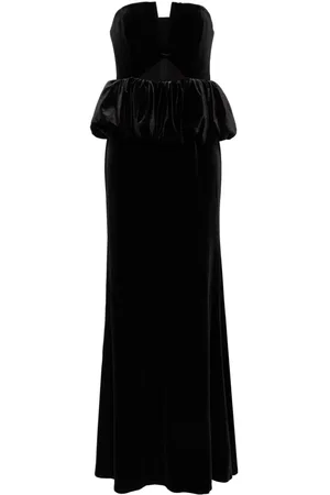 Self-Portrait Abito Velvet Peplum lungo