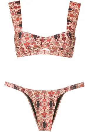 AMIR SLAMA Set bikini a fiori
