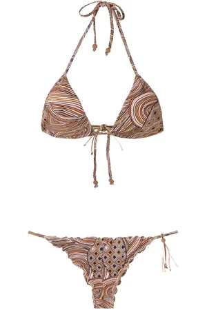 AMIR SLAMA Bikini a triangolo con stampa