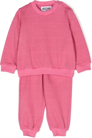 Moschino Tuta sportiva con logo jacquard