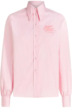 Etro Camicia a righe con ricamo