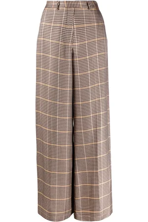 FORTE FORTE Pantaloni svasati a quadri