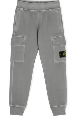 Stone Island Pantaloni sportivi con applicazione Compass