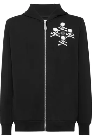 Philipp Plein Felpa con stampa teschio