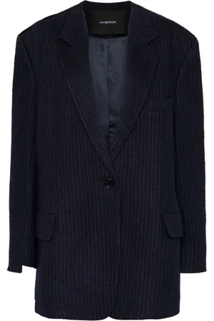 pushBUTTON Giacca con orlo sfilacciato