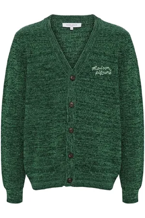 Maison Kitsuné Cardigan con scritta
