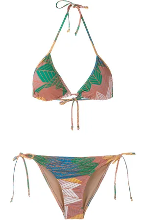 AMIR SLAMA Bikini a triangolo con stampa