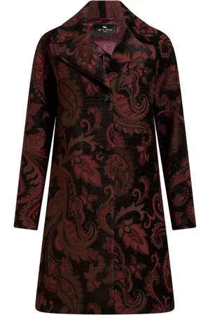 Etro Cappotto midi con fantasia jacquard