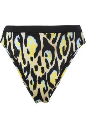 Roberto Cavalli Slip bikini con stampa giaguaro