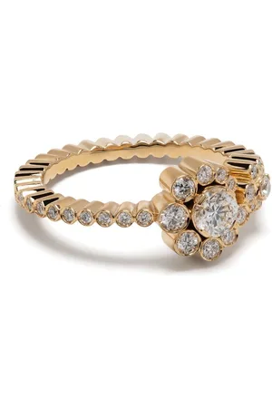 SOPHIE BILLE BRAHE Anello Celestine Fleur in giallo 18 carati con diamanti