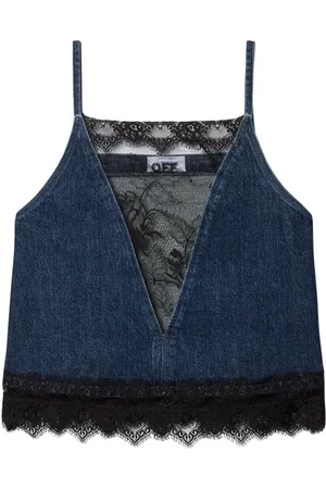 OFF-WHITE Top con dettagli in pizzo