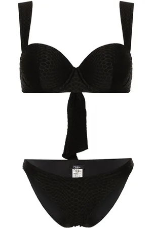 Noire Swimwear Bikini Nikki con effetto pelle di serpente