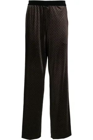 Balmain Pantaloni dritti con monogramma jacquard
