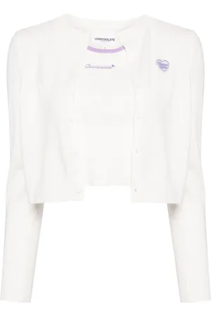 Chocoolate Set cardigan con applicazione