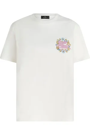 Etro T-shirt con ricamo Pegaso