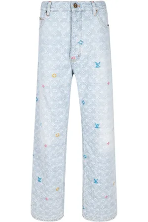 LOUIS VUITTON Pantaloni denim con monogramma x Tyler the Creator