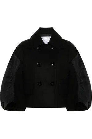 SACAI Giacca doppiopetto con inserti