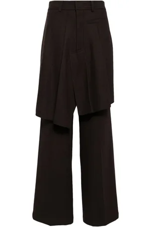 GOEN.J Pantaloni dritti asimmetrici con pieghe
