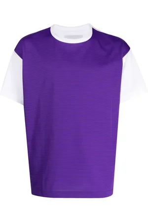 Fumito Ganryu T-shirt con inserti a contrasto bicolore