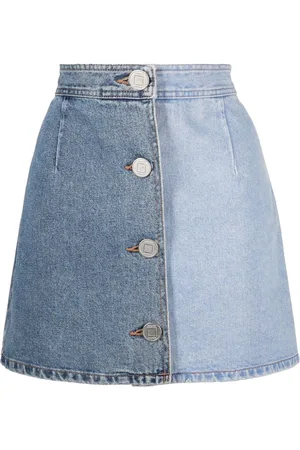 KIMHEKIM Minigonna denim bicolore