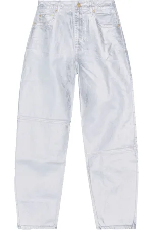 Ganni Jeans affusolati metallizzati
