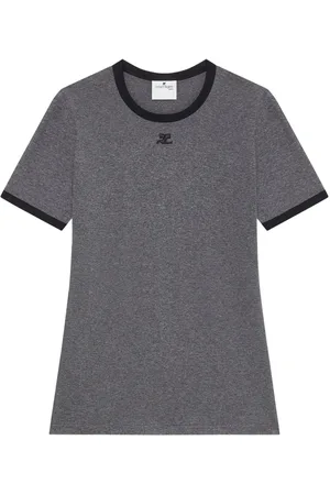 Courrèges T-shirt con bordo a contrasto
