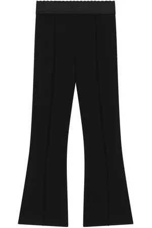 Dolce & Gabbana Pantaloni sportivi svasati con ricamo