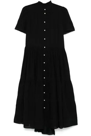 Ralph Lauren Abito midi con dettagli in pizzo