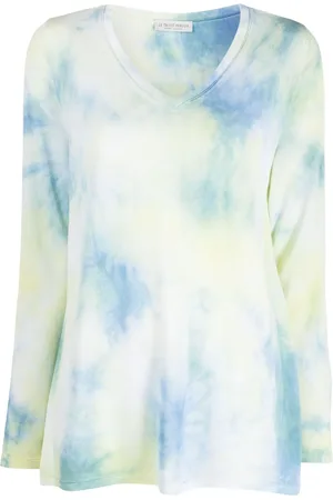 LE TRICOT PERUGIA Top a maniche lunghe con fantasia tie-dye
