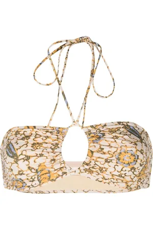 ULLA JOHNSON Top bikini Formentara con stampa
