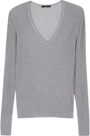 SAPIO Maglione girocollo con trama metallizzata