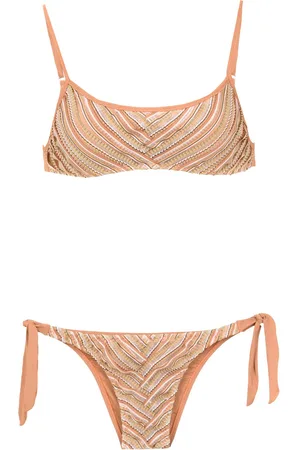 AMIR SLAMA Top bikini con stampa