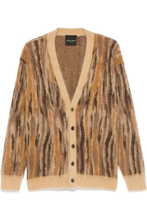 Roberto Collina Cardigan crop con effetto spazzolato
