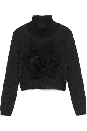 Balmain Maglione con applicazione a fiori