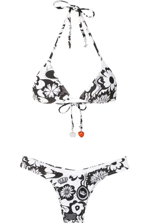 AMIR SLAMA Set bikini a fiori
